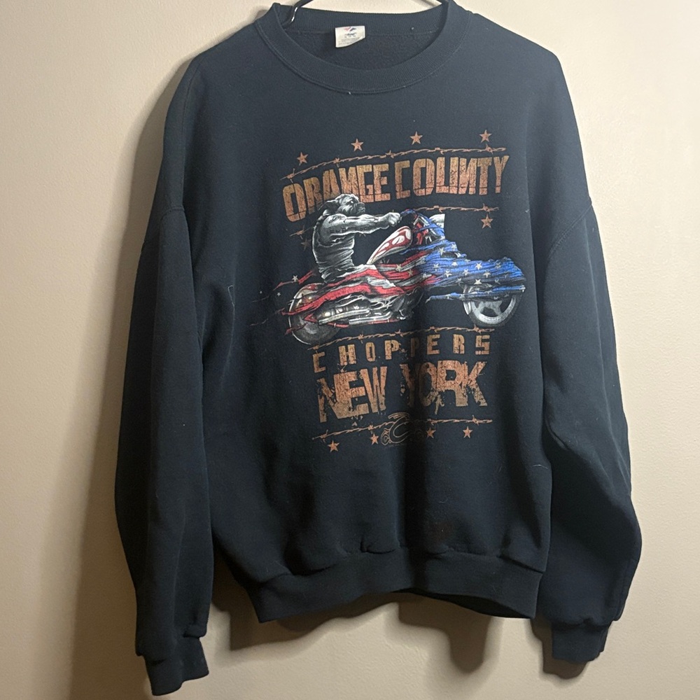 Vintage Jerzees  Orange County Choppers New York Black Sweatshirt XL
